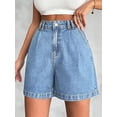 thumbnail image 5 of EMMIOL Women's High Waisted Wide Leg Denim Shorts Stretchy 2026 Summer Casual Jean Shorts with Pockets Trendy Loose Fit Y2K Streetwear, 5 of 10
