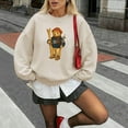 thumbnail image 2 of Preppy ski teddy bear sweatshirt, vintage apres ski shirt, pinterest aesthetic winter outfit, lauren inspired old money culture apparel, 2 of 5