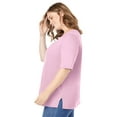 thumbnail image 3 of Woman Within Plus Size Perfect Elbow-Sleeve Square-Neck Tee, 3 of 5