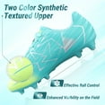 thumbnail image 3 of Vizari Lucia Junior Firm Ground Soccer Cleats for Kids – Comfortable, Durable, and Stylish Soccer Shoes for Boys and Girls, Aqua/Lime, 1, 3 of 8
