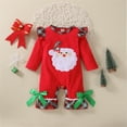 thumbnail image 2 of Generic Baby Festive Pantsuit Jumpsuit Christmas Baby Boys Girls Cute Cartoon Long Sleeve Bowknot Romper Jumpsuit Outfit Clothes Baby Girl/Boy Christmas Romper Set Baby Christmas Onesie, 2 of 9