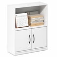 thumbnail image 2 of Furinno GRUEN 2-Tier Small Bookcase with Doors 9.3 x 21.8 x 27 White, 2 of 5
