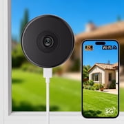 2K Window Camera, 5GHz & 2.4GHz WiFi 6 Indoor/Outdoor Monitoring, Max AI Color Night Vision, 110° Wide Angle, Easy Stick-on Install, 24/7 Recording