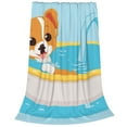 thumbnail image 2 of Honeii Cute Dog In Bath Print Fleece Blanket - Throw Blanket for Bed, Sofa, Couch, Camping, and Travel , Microplush Ultra Soft Warm Blanket-40"x30", 2 of 7