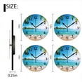 thumbnail image 2 of Battery Operated Analog Wall Clocks Non-Ticking Silent Modern Clock Decorative for Home,Office-Beautiful Tropical Beach With Palm Trees And Blue Sea Water(12inch), 2 of 4