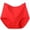 Red, variant on Luxalzxs Womens Underwear Tummy Control Seamless Solid Color Plus Size Underwear High Waist Leak Proof Cotton Underwear Period Panties Postpartum Underwear