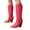 Hot Pink, variant on Studded Wide Mid Calf Cowgirl Boots for Women 2025 Winter Fall Goth Leather Pointed Toe Chunky High Heel Cowboy Boots Western Tall Riding Boots
