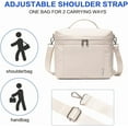 thumbnail image 5 of Cream Insulated Lightweight Waterproof Multiple Pockets Adjustable Shoulder Strap Nylon Cooler Bag, 5 of 6