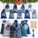 thumbnail image 1 of Txmfgh - Juego de bolsas de regalo de tela para calendario de adviento navideño 2022, reutilizables, con cordón, para fiestas infantiles, ideales para regalos y decoraciones navideñas., 1 of 8