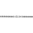 thumbnail image 4 of 14k White Gold 4mm Solid Plain Rope Chain w/ Lobster Clasp 18", 4 of 5