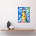 thumbnail image 2 of Multicoloured Lighthouse Watercolour Painting Unframed Wall Art Print Poster Home Decor Premium, 2 of 4