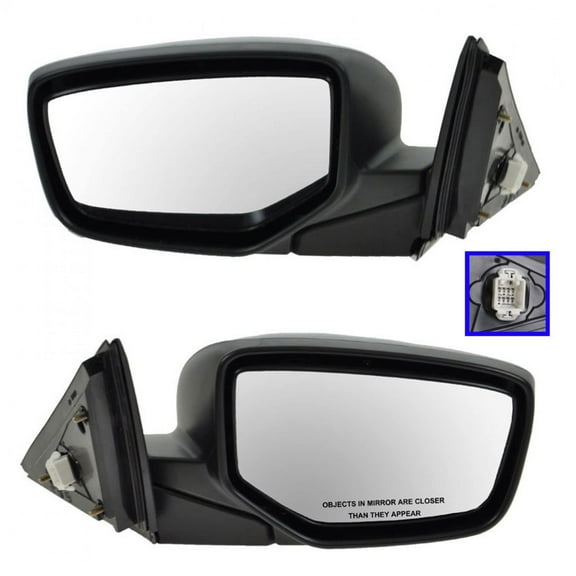 TRQ Side View Mirrors Power Heated Folding LH & RH Set for 08-12 Honda Accord MRA04919