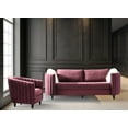 thumbnail image 2 of Chic Home Guadalupe Sofa Velvet Upholstered Channel?Quilted Couch, 2 of 5