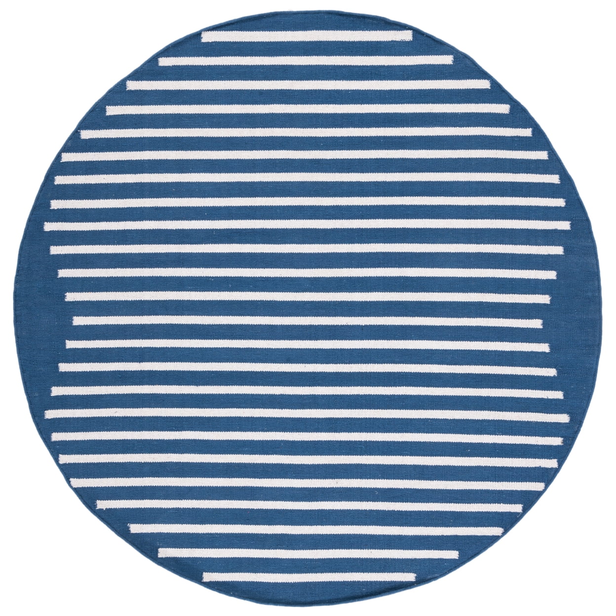 SAFAVIEH Montauk Amadine Striped Cotton Area Rug, Navy/Ivory, 4' x 6'