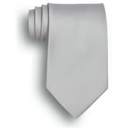 Solid Color Polyester Tie - Light Gray