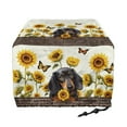 thumbnail image 2 of TSOVTHRID Sunflower Dachshund Butterfly Print 4 Slice Toaster Dust Cover Stain Resistant Bread Machine Cover Waterproof Kitchen Small Appliance Protector with Top Handle, 2 of 8