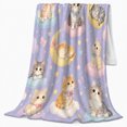 thumbnail image 2 of Dreamy Kitten Moon Star Pattern, Mystical Pet Portrait Pattern, Warm Flannel Blanket for Living Room and Bedroom, Cat Lovers Just Because Gift, Pet Lover Home Decor, 2 of 9