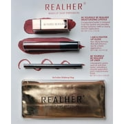 Realher Be Yourself Be Realher Moisturizing Lipstick, Lip Liner, I am A Fighter Lip Gloss and Makeup Bag Set