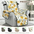 thumbnail image 4 of TSOVTHRID Yellow Flower White Print Recliner Chair Covers Lazy Boy Recliner Covers Stay in Place Couch Cover Slipcovers Non-Slip Furniture Protector with Elastic Strap for Pets, 4 of 7