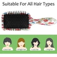 thumbnail image 3 of Summer Fruit Lemon Hair Brush Detangler Brush with Nylon Bristle for Thick Curly Thin Long Short Wet or Dry Hair Adds Shine and Makes Hair Health Paddle Hairbrush for Women Men, 3 of 6