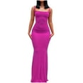 thumbnail image 2 of Womens Summer Fashion Dresses Sleeveless Solid Round Neck Camies Long 2026 Vacation Beach Sundresses — 2XL, 2 of 6