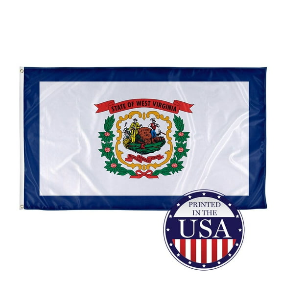 West Virginia State Flag - 3ft x 5ft Knitted Polyester, State Flag Collection, Made in The USA