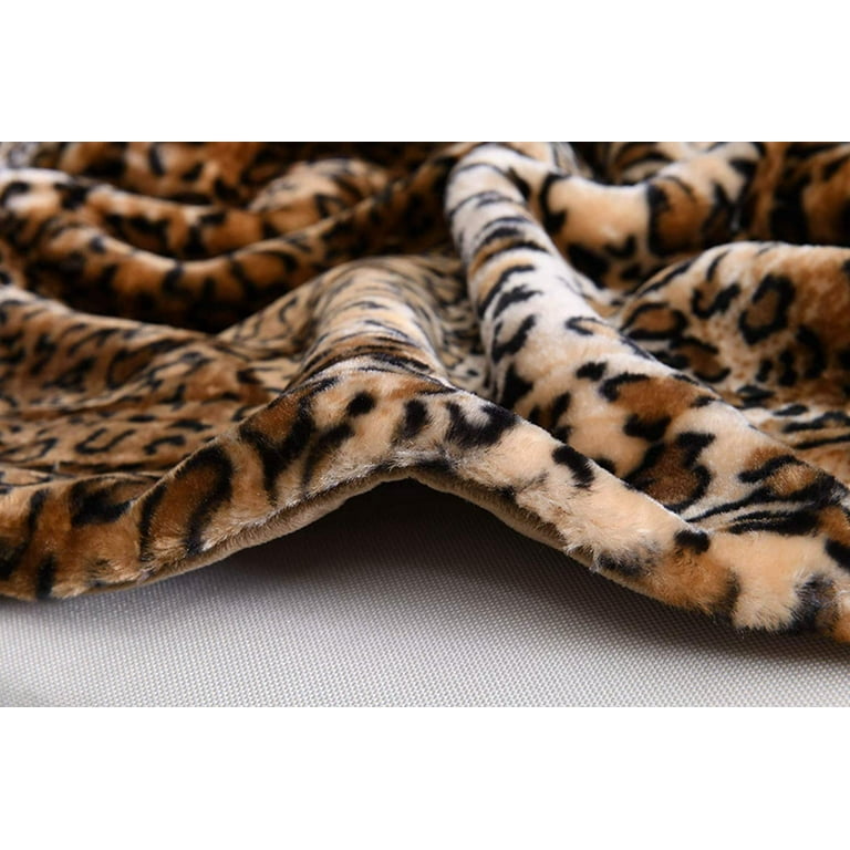 Fuzzy leopard blanket hot sale