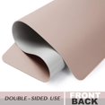 thumbnail image 4 of Table Pad, Desk Pad, 90 * 45cm Pu Leather Table Pad, Laptop Table Pad, Double-Sided (Pink / Silver), 4 of 5