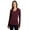 Burgundy, variant on Active Women's Striated V-Neck Ultra Soft Long Sleeve Fitted Running Shirt