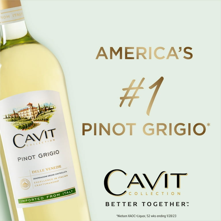 Cavit Pinot Grigio White Wine Italy 1.5 L Bottle 12 ABV