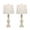 Antique White-26, variant on Tnuyoah 29'' Tall Table Lamp set of 2 - Farmhouse Lamp for Living Room, Traditional Metal Bedside Lamp with Beige Linen Shade, Spiral Cage Design, Rotary Switch (Black)
