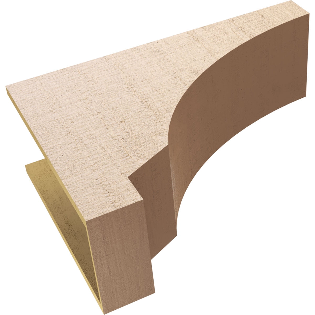 11"W x 33"D x 22"H Classic Moab Rough Cedar Woodgrain TimberThane Corbel, Primed Tan