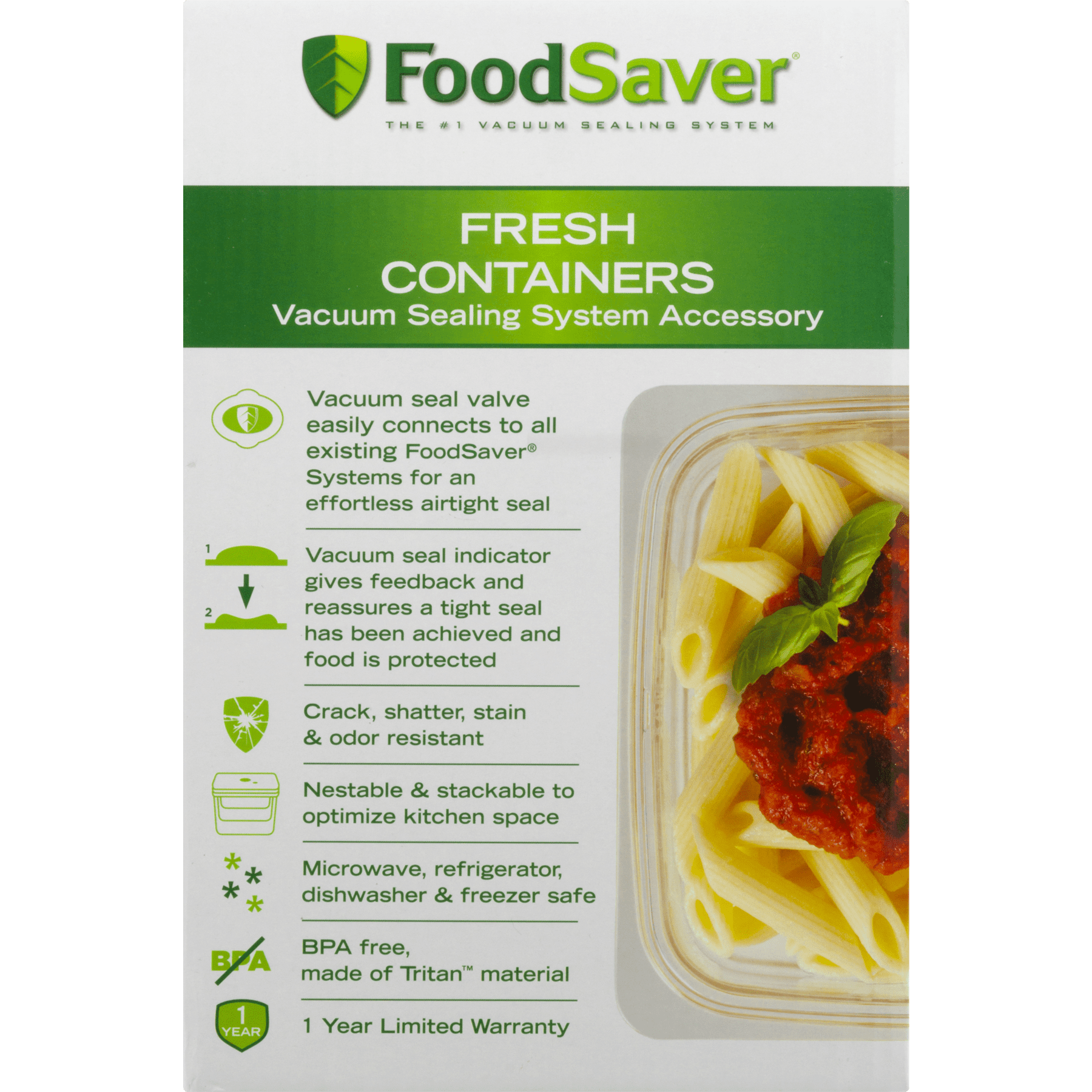 FoodSaver FA4SC35810-000 Fresh Vacuum Seal Food and Storage Containers,  4-Piece Set