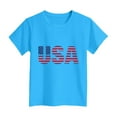 thumbnail image 4 of TOWED22 4th of July T-Shirt Toddler Boy Girl Fourth Star American Flag USA Patriotic Memorial Day Shirt Kid Independence Tee Top（Blue,7-8 Y）, 4 of 4