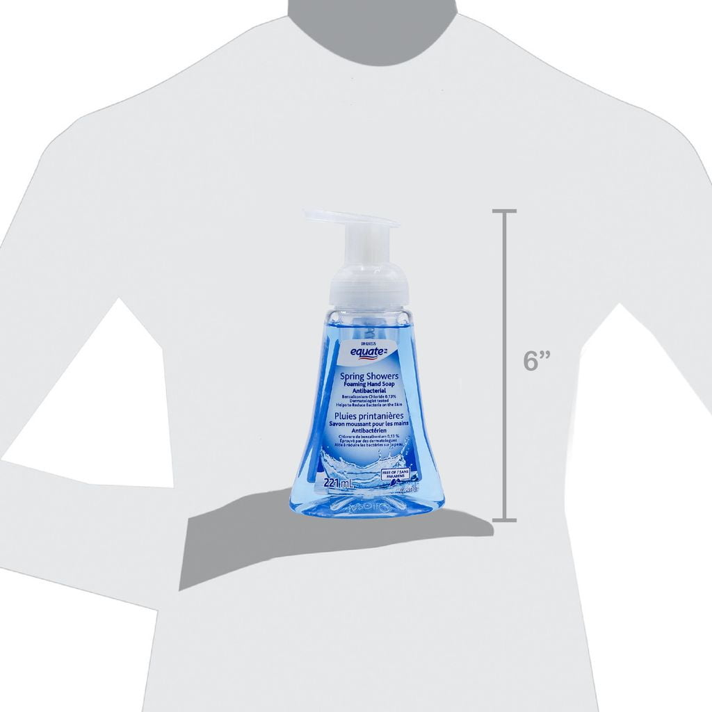 Equate Spring Showers Antibacterial Foaming Hand Soap, 221 ml, Foaming Hand Soap