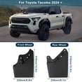 thumbnail image 4 of Guardabarros Splash Unique Bargains para Toyota Tacoma 2024 2025, Guardabarros de Ajuste Directo para Ruedas Delanteras y Traseras, Kit de Protección para Todo Clima, 4 of 7