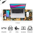 thumbnail image 5 of Happy Thanksgiving Fall Pumpkin Large Gaming Mouse Pad Extended Desk Mouse Pad with Stitched Edges, Non-Slip Base, Water Resist Keyboard Pad for Gamer, Office & Home, 31.5 X 11.8 in, 5 of 7