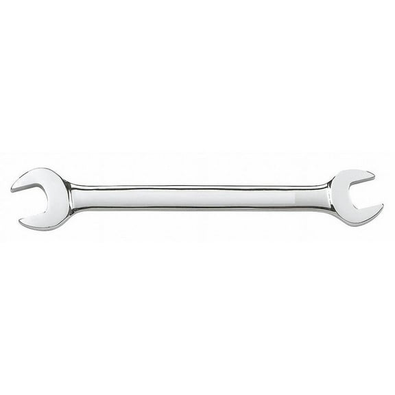 Westward Open End Wrench, Alloy Steel, Satin, Head Size 1 1/16 in, 1 1/8 in, Overall Length 11 1/2 in - 36A311