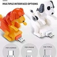 thumbnail image 2 of Stray Dog Charging Cable, Dog Toy Smartphone USB Cable Charger, Mini Humping Cute Spot Dog Rogue Toy, Funny Dog Phone Charge for Various Models of Mobile Phones, 2 of 9
