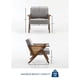 thumbnail image 4 of Yeshouse Sillón tapizado de estilo moderno de mediados de siglo con patas de madera firme y tela de lino para sala de estar, dormitorio y oficina, 4 of 7