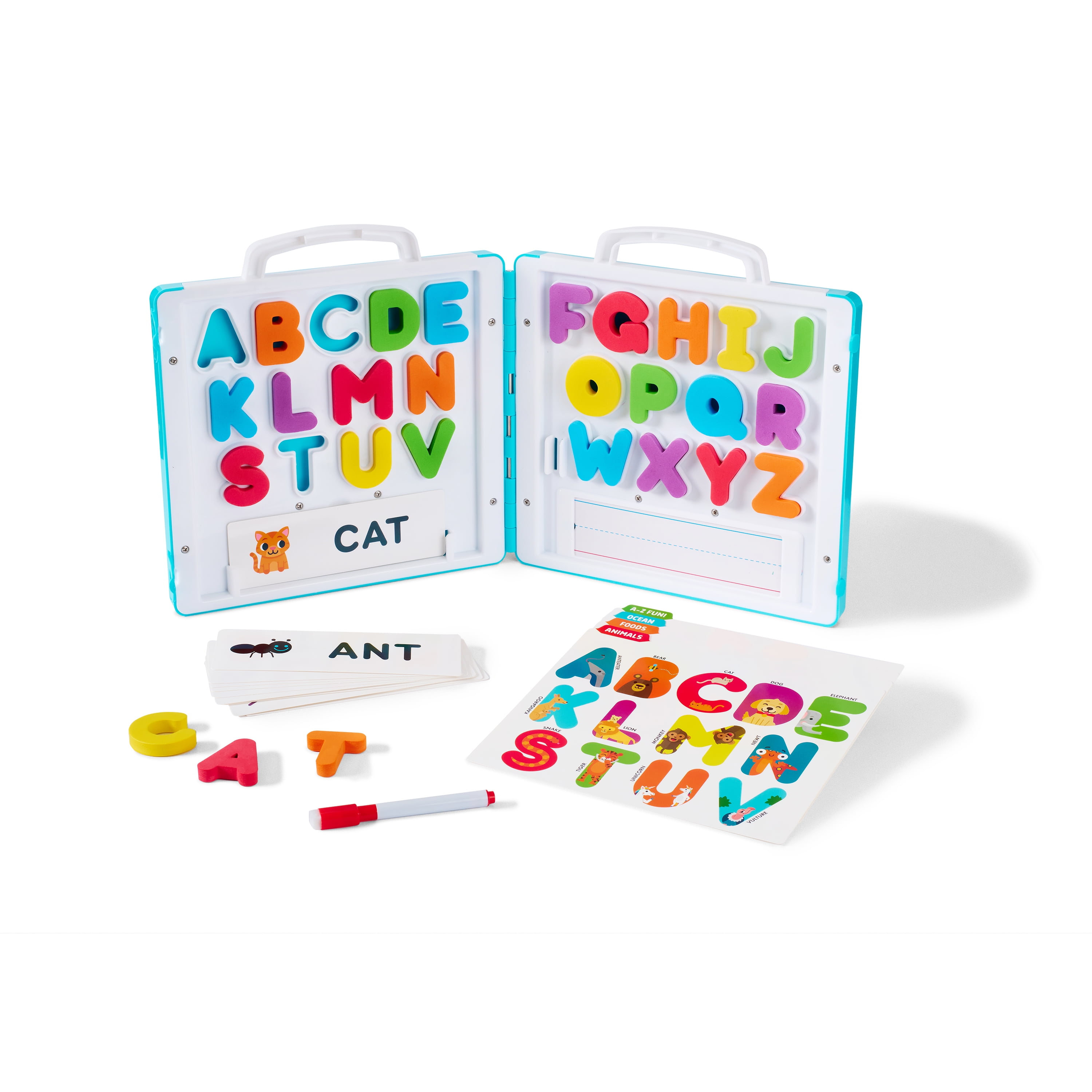 Chuckle & Roar First Words All About A-B-C's Travel Case for Preschool Children Ages 3+ by Buffalo Games