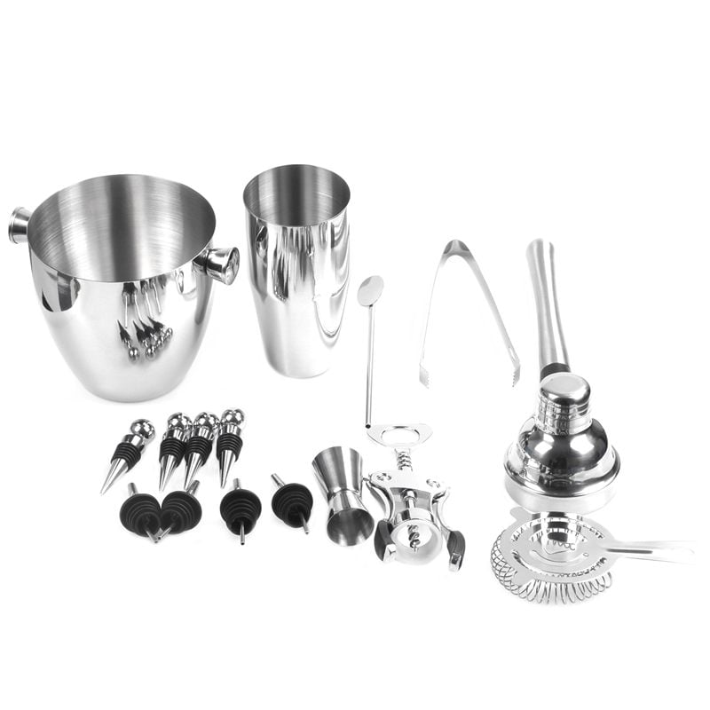 SPACESEA Bartender Kit, 17 Pieces Cocktail Bar Set Stainless Steel