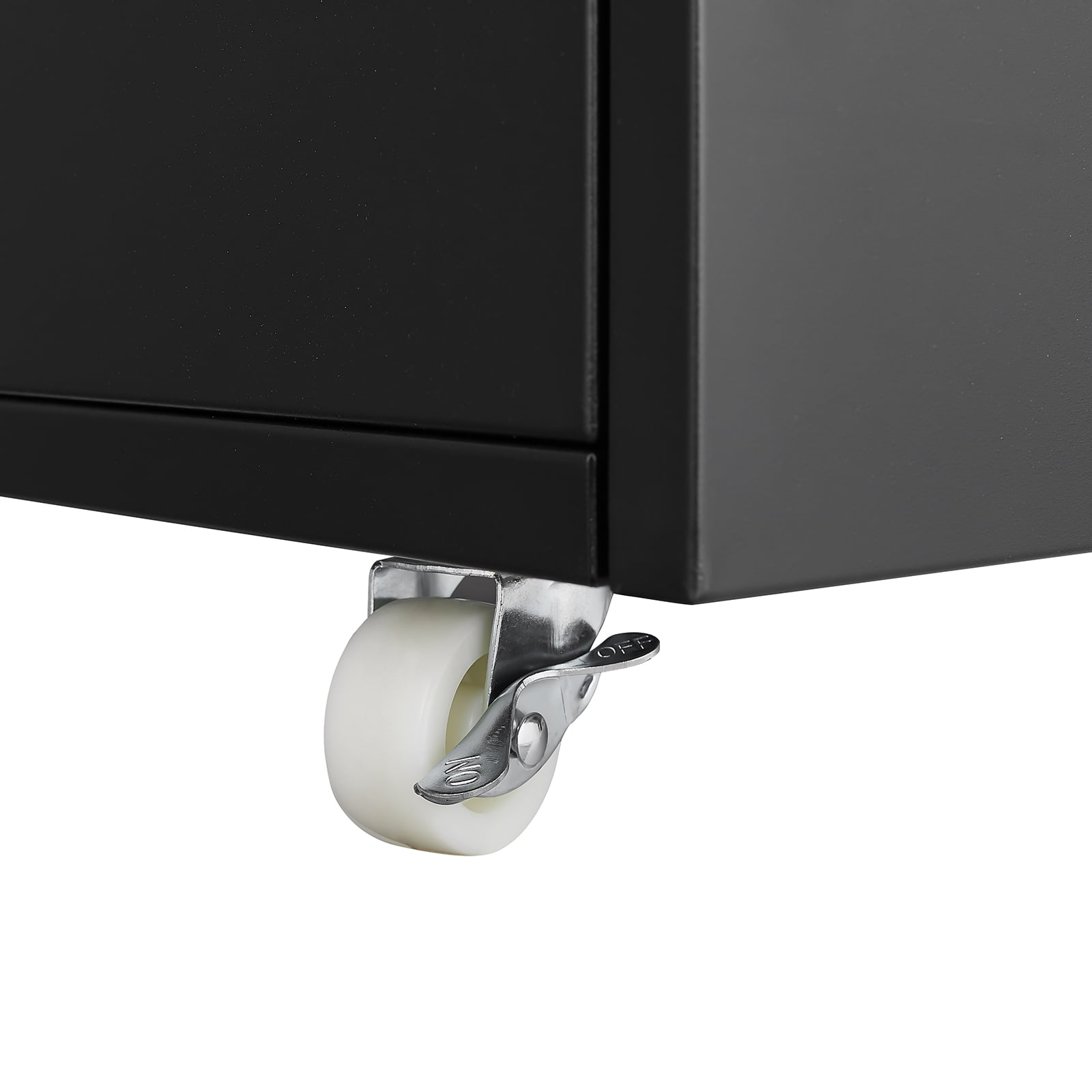 Mobile Copier Cabinet 2-door Steel Rolling Printer Stand With Storage Metal File Cabinet With Rotation Wheels For Office