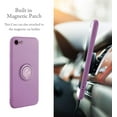thumbnail image 3 of Case for iPhone 7 Plus iPhone 8 Plus, Slim Liquid Silicone Phone Case with 360 Rotatable Ring Holder Kickstand Fashion Hand Strap with Magnetic Car Mount Shockproof TPU Bumper Cover - Purple, 3 of 16