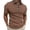 Coffee, variant on Krdevn Men's Summer Casual Short Sleeved Shirt Solid Color Three Button Men's Shoulder Shirt,4XL