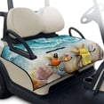 thumbnail image 2 of COEQINE 2-Seater Golf Cart Seat Towel Blanket with Portable Fold Design and Handle, 51.2"x30.3" Universal Fit, Quilted Seat Cover, 4 Pockets, Machine Washable, Beach Starfish Seashell Conch, 2 of 8