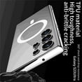 thumbnail image 2 of Clear Crystal Case for Samsung Galaxy S24 Ultra Built-in Camera Lens Protector Luxury Magnetic Case Compatible with MagSafe Elegant Protection Case for Samsung S24 Ultra 6.8 inch, Black, 2 of 6