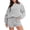 Gray 2 piece outfits for women, variant on Usmixi Tracksuits Set for Women Oversized Sweatshirt 2 Piece Outfit Women Casual Long Sleeve Round Neck Pullover Drawstring Shorts Sweatsuits Sets Workout Running Lounge Sets Under $10