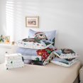 thumbnail image 6 of Homewish Chritsmas Theme Penguin 7pcs Bedding Comforter Set,Merry Xmas Queen Bedding Sets,Happy New Year Queen Sheet Sets For Teens,Super Cozy Room Decor Reversible, 6 of 8