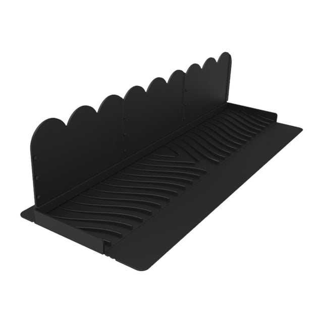 Protector contra salpicaduras de fregadero de cocina, resistente al agua, de silicona, para baño Negro